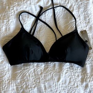 NWT J. Crew French cross back adjustable bikini top